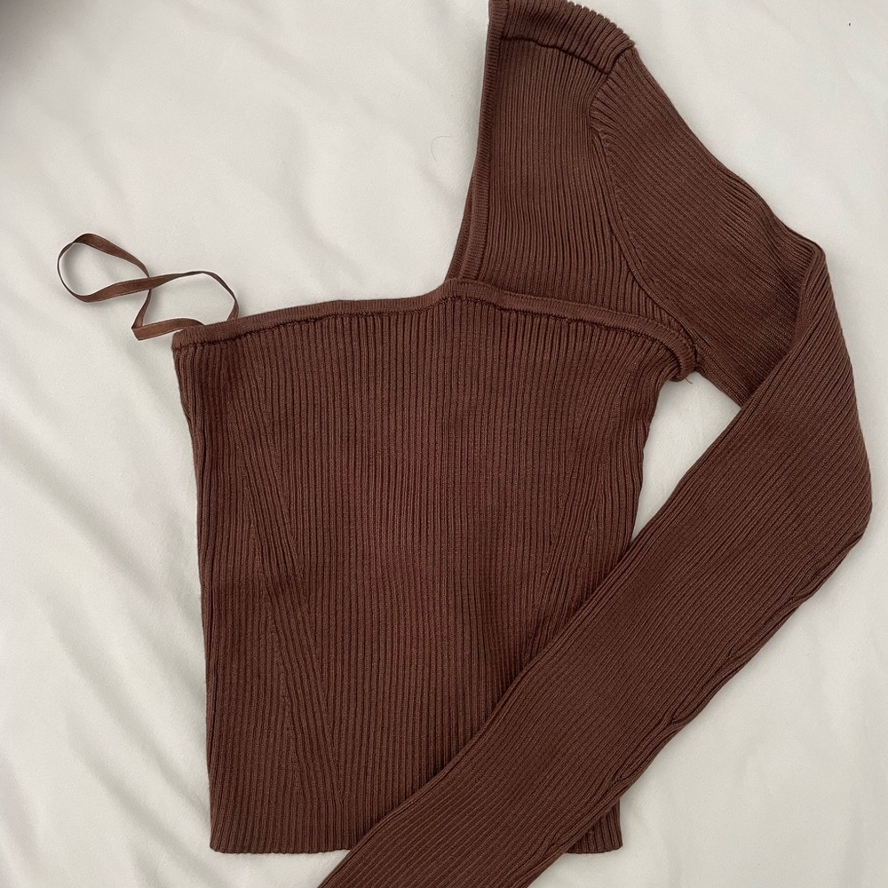 One Shoulder Abercrombie Knit Top